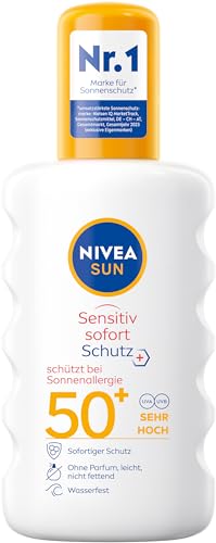 NIVEA SUN Sensitiv Sofort Schutz Sonnenspray LSF 50+ pflegendes Sonnenspray