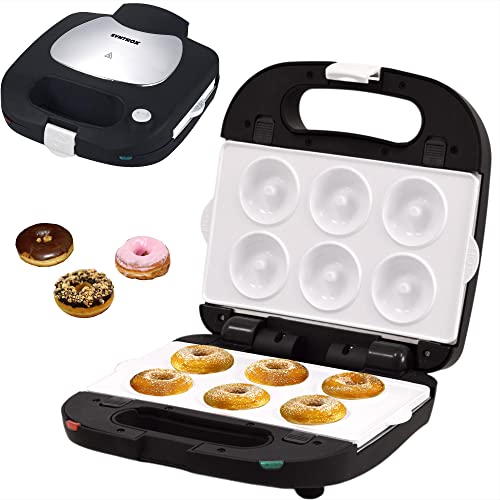Syntrox Germany SM 1500 W Donut Maker geeignet für 6 Donuts oder Bagels