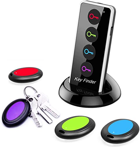 Reyke Schlüsselfinder, Remote Finder mit Lampe, RF-Sender und 4 Empfängern