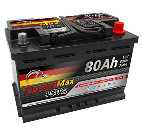 SMC Autobatterie Speed Max ersetzt 80 Ah weitere Stärken erhältlich