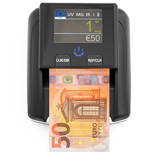 ZENACASA Banknotenprüfer und Geldzählmaschine kompakter mobiler Scanner