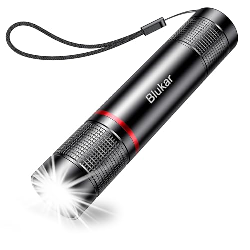 Blukar LED Taschenlampe aufladbar zoombare 2000 Lumen Mini Torch mit 4 Lichtmodi