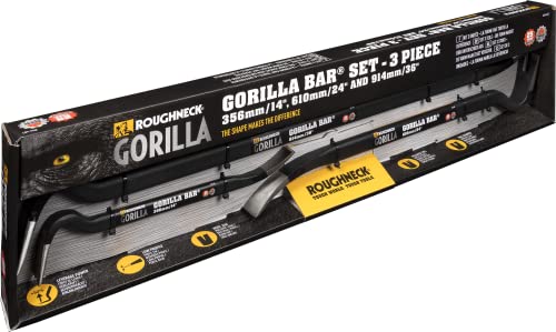 Gorilla Bar Set 14 Zoll, 24 Zoll und 36 Zoll aus gehärtetem Spezialstahl gefertigt