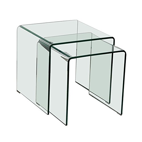 BHP Glastisch quadratisch 2-teilig für Wohnbereich, Esszimmer und Küche
