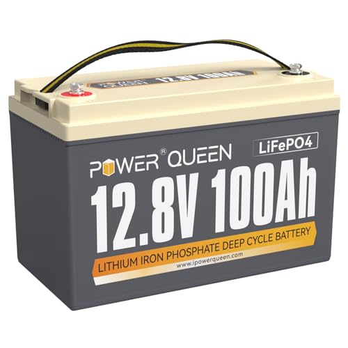 Power Queen 12 V 100 Ah LiFePO4 Lithium Batterie 4000 bis 15000 tiefe Zyklen