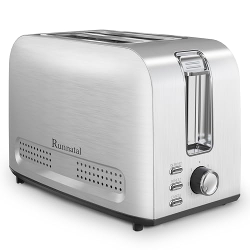Runnatal Toaster 2 Toastschlitze Edelstahltoaster mit 7 Stufen