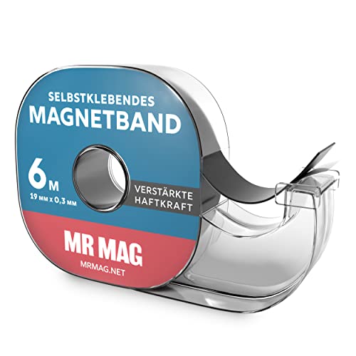 MrMag® Magnetband selbstklebend mit 6 Meter Länge für leichte Objekte