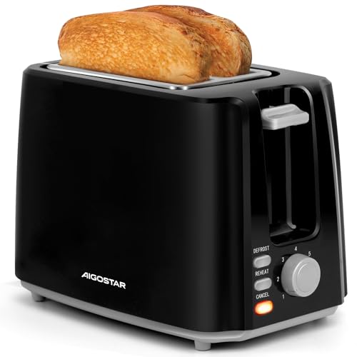 Aigostar Toaster mit 7 Bräunungsstufen sowie Auftau- und Aufwärmfunktion