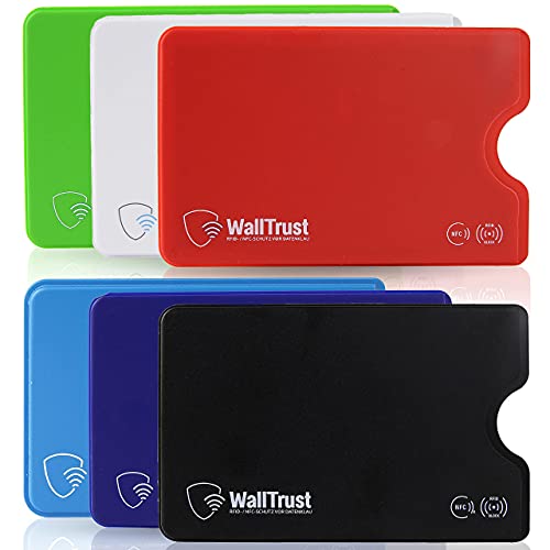 WallTrust RFID/NFC Schutzhülle für Kreditkarten und Bankkarten aus Plastik