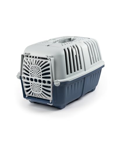 lionto Transportbox für Hunde & Katzen recycelter Kunststoff Tiertransportbox