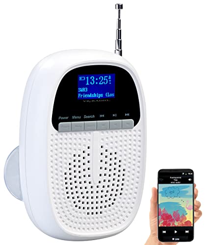 VR-Radio Duschradio Badezimmer-Akku-Radio mit DAB+ FM Freisprech-Funktion