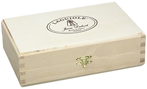 Laguiole Jean Dubost 98/11696 Austernöffnerset Austernmesser, Halterung und Holzbox