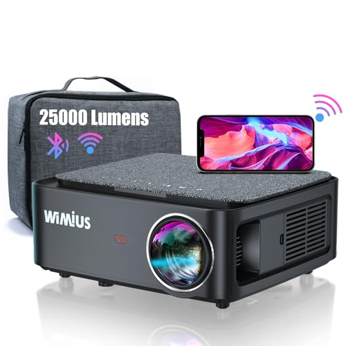 WIMIUS Beamer Full HD 1080P 25000 Lumen 5G WiFi Bluetoothbeamer