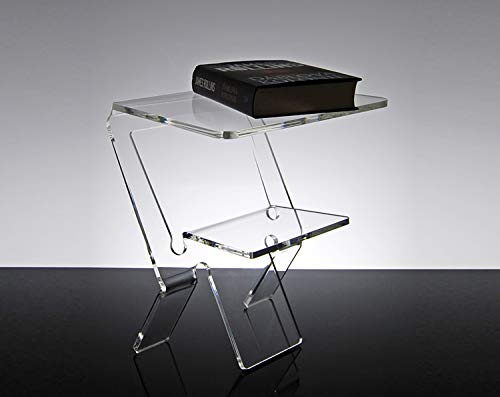 Slato transparenter Nachttisch aus Plexiglas mit 2 praktischen Ablagefächern