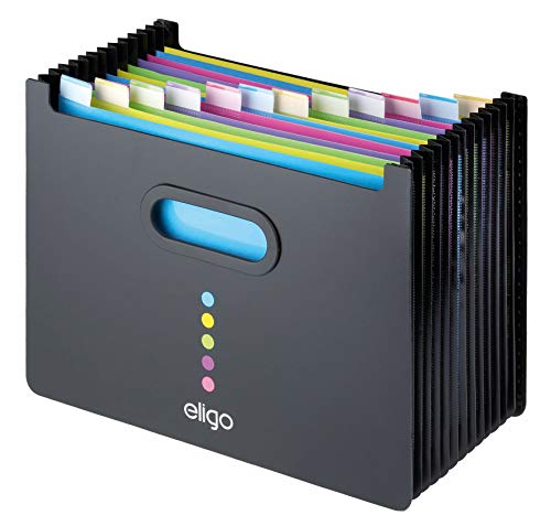 Eligo Archivbox Ordnungsmappe A4 Querformat aus schwarzem Kunststoff