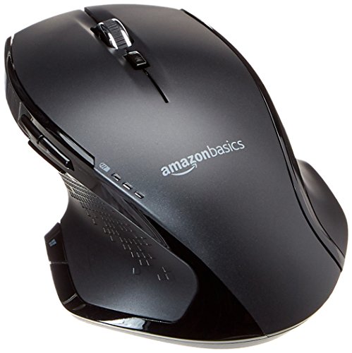 Amazon Basics ergonomische kabellose Maus mit Schnell-Scrolling normale Größe