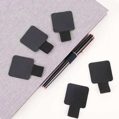 Wasuqo 5 selbstklebende Stiftschlaufen für Notizbuch und Notebooks