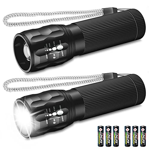 Fulighture LED Taschenlampe 2 Modi 150 LM zoombar IPX4 wasserdicht