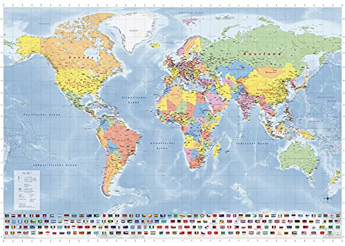 Weltkarte Länderkarte XXL Poster 140 × 100 cm aktuelle Neuauflage