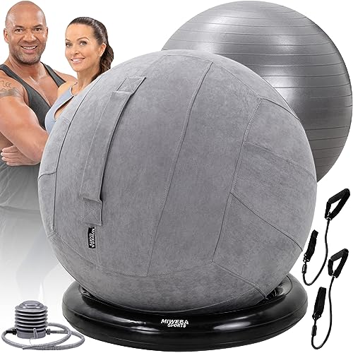 Miweba Sports 4-in-1 Gymnastikball-Set Traglast 500 kg 65 cm ∅ Gymnastikball