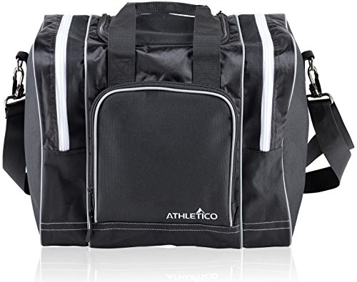 Athletico Bowling-Tasche für Einzelbälle mit gepolstertem Ballhalter für ein Paar Bowlingschuhe