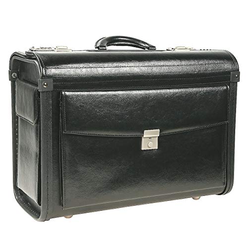 Dermata praktisch aufgebauter Business-Koffer in Schwarz für Anwälte und Ärzte