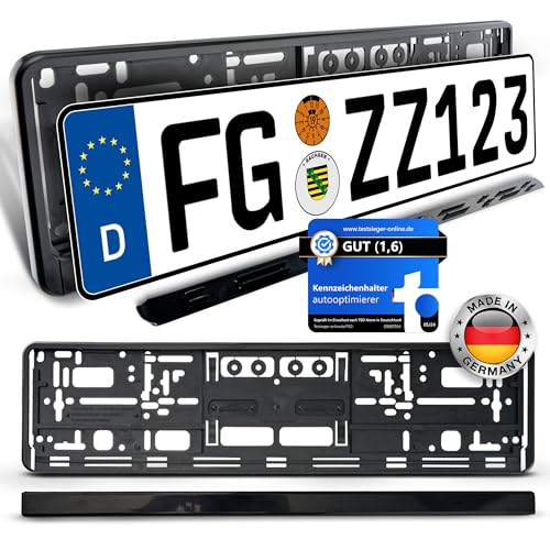 Premium Kennzeichenhalterung Set fürs Auto 2 Stück aus Deutschland