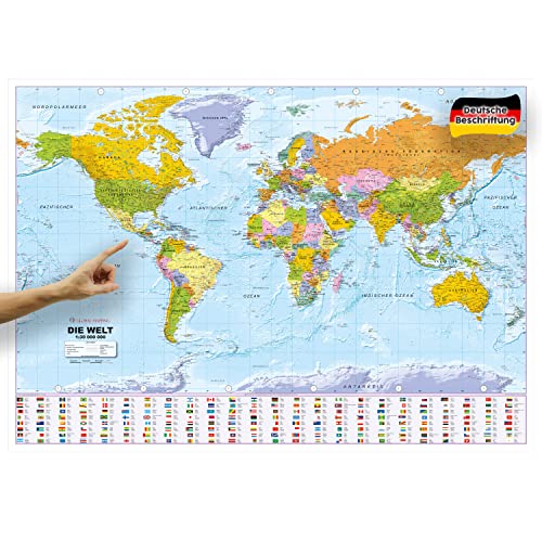 ORBIT Globes & Maps Weltkarte XXL Top-Aktuell 2023 Druck April 2023