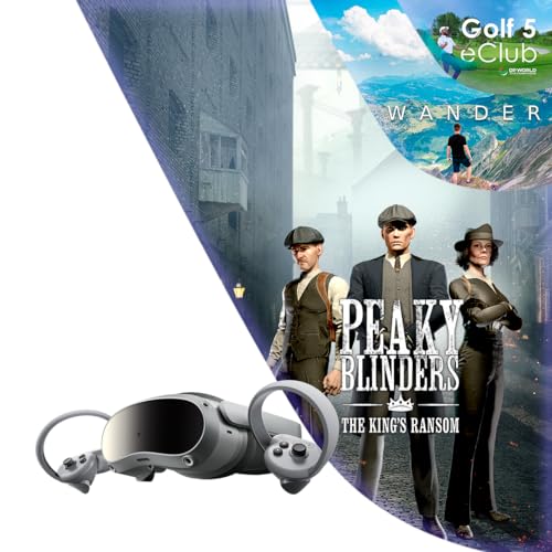 PICO 4 All-in-One VR Headset 105° POV, VR Brille für Gaming, Weiß und Grau, 128 GB