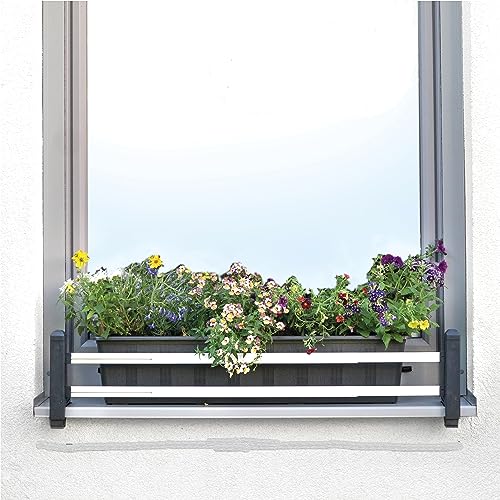 Blumenkastenhalterung für den Fenstersims ohne Beschädigung der Fassade