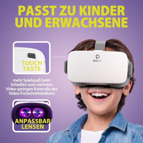 VR Brille für Handy Single HD 110° FOV Anti-Blaulicht Virtual-Reality