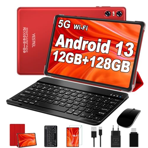 YESTEL Tablet 12 GB RAM und 128 GB ROM, 1TB TF, 2.4G und 5G WLAN, 2.0 GHz
